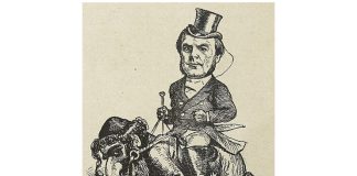 „Listă de Guvern” de Costin Tuchilă Caricatură de Adolf Stoecker, februarie 1884