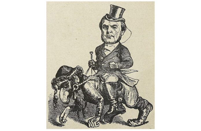 Caricatură de Adolf Stoecker, februarie 1884