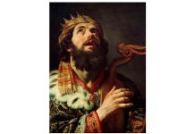 Gerard van Honthorst (1592–1656), pictor olandez, „Regele David cântând la harpă”