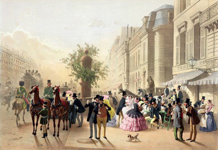 Eugène von Guérard (1821–1866), „Café Tortoni”, Paris, 1856