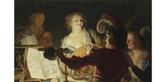 „Despre lucrurile mărunte din viața noastră” de Ionuț Cristache Gerard van Honthorst (1592–1656), pictor olandez, „Studentul vesel sau Compania veselă” (1623 sau 1625)