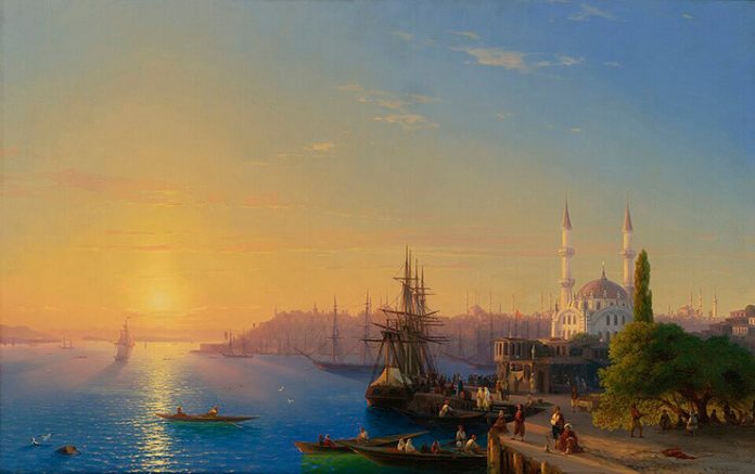 Ivan Aivazovski ((1817–1900), pictor rus, „Vedere a Constantinopolului și a Bosforului”, 1856 Ivan Aivazovski ((1817–1900), pictor rus, „Vedere a Constantinopolului și a Bosforului”, 1856