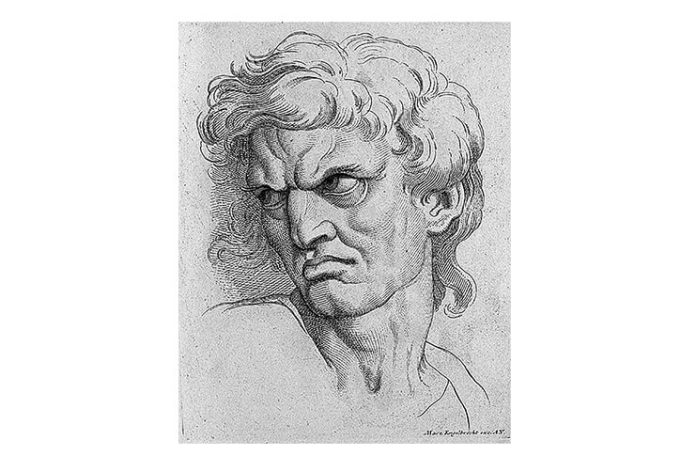 „Ură sau gelozie”, gravură de Martin Engelbrecht după Charles Le Brun, 1732. Licență: Creative Commons „Ură sau gelozie”, gravură de Martin Engelbrecht după Charles Le Brun, 1732. Licență: Creative Commons