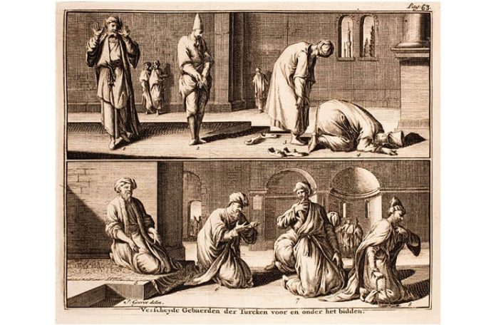 Adriaan Reland (1676-1718), Gesturi ale turcilor înainte și în timpul rugăciunii, 1718