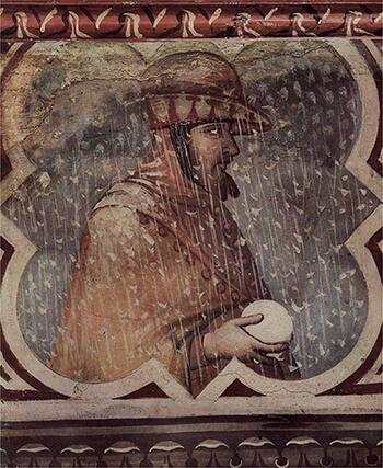 Ambrogio Lorenzetti, „Alegorie privind efectele bunei și proastei guvernări” (detaliu), 1337–1339