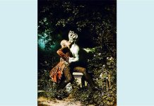 Heinrich Lossow (1843–1897), pictor german, „Sfinxul și Poetul” (după Heinrich Heine), 1868