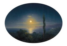 Ivan Aivazovski (1817–1900), pictor rus, „Coasta Crimeii la lumina lunii”, 1853
