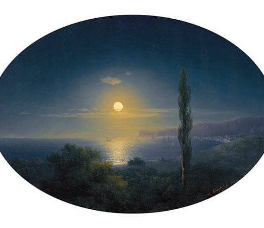 Poeme (1) de Rodica Dascălu, versiune în limba engleză de Andreea Pintilie Ivan Aivazovski (1817–1900), pictor rus, „Coasta Crimeii la lumina lunii”, 1853