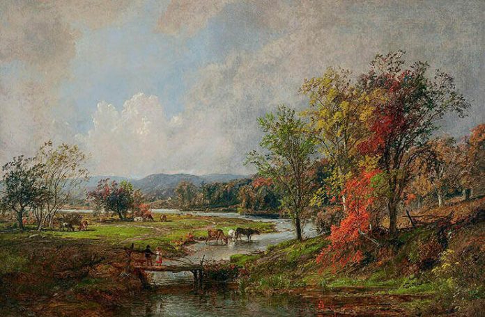 Jasper Francis Cropsey (18 februarie 1823 – 22 iunie 1900), „Octombrie”, 1887