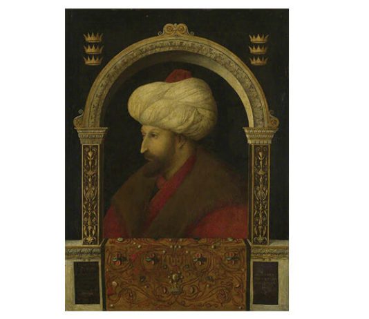 „Interesul lui Mehmed al II-lea pentru arta europeană și creștinism” de Cristi Rusin Portretul sultanului Mehmed al II-lea, atribuit lui Gentile Bellini